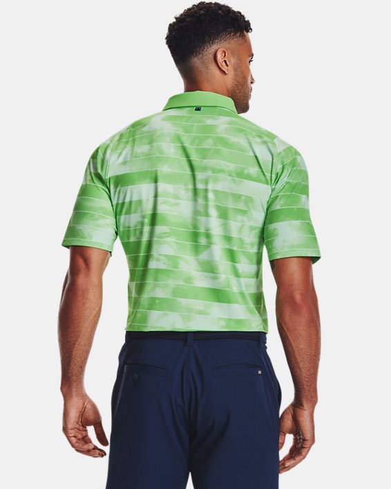 Men's UA Iso-Chill Fog Stripe Polo, Green, pdpMainDesktop image number 1